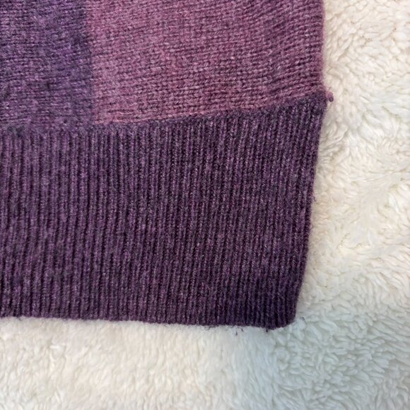 Soft Cashmere Blend Sweater - Purple Colour block - Picture 6 of 16